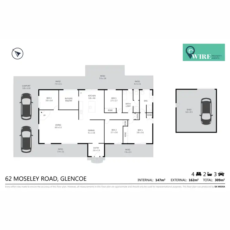 Floorplan of Homely house listing, 62 Moseley Road, Glencoe QLD 4352