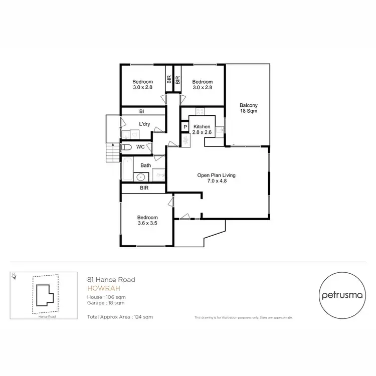 Floorplan of Homely house listing, 81 Hance Road, Howrah TAS 7018