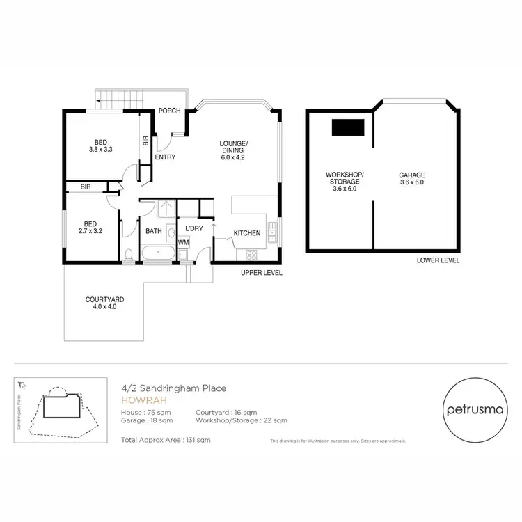 Floorplan of Homely unit listing, 4/2 Sandringham Place, Howrah TAS 7018