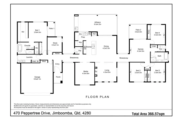 Floorplan of Homely house listing, 470 Peppertree Drive, Jimboomba QLD 4280