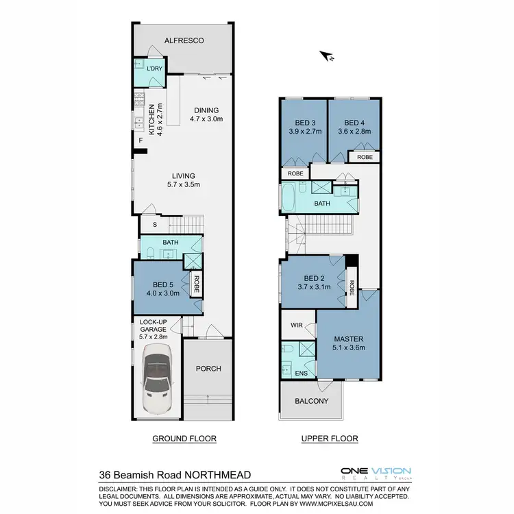 Floorplan of Homely semi-detached listing, 36 Beamish Road, Northmead NSW 2152