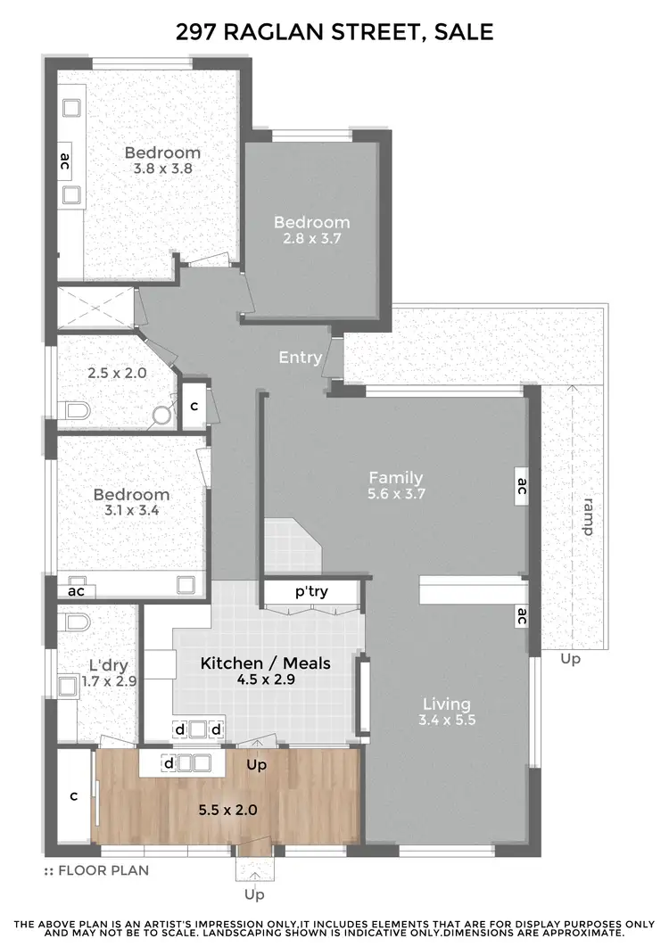 Floorplan of Homely house listing, 297 Raglan Street, Sale VIC 3850