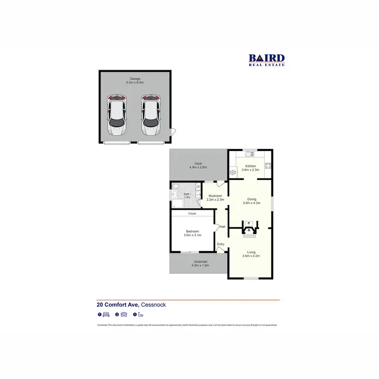 Floorplan of Homely house listing, 20 Comfort Avenue, Cessnock NSW 2325