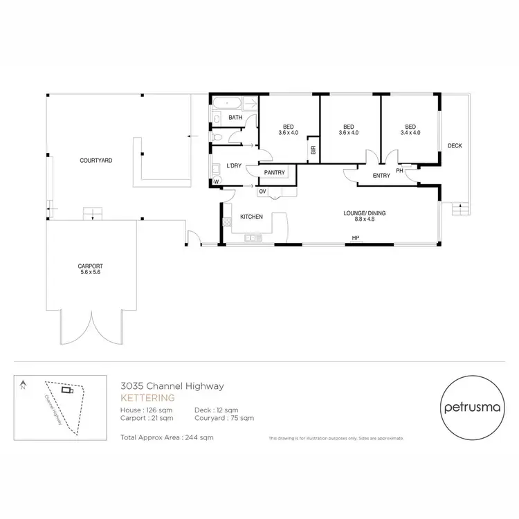 Floorplan of Homely house listing, 3035 Channel Highway, Kettering TAS 7155