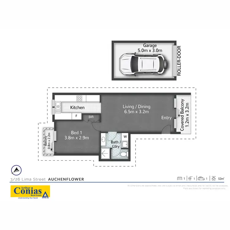 Floorplan of Homely unit listing, 3/26 Lima Street, Auchenflower QLD 4066