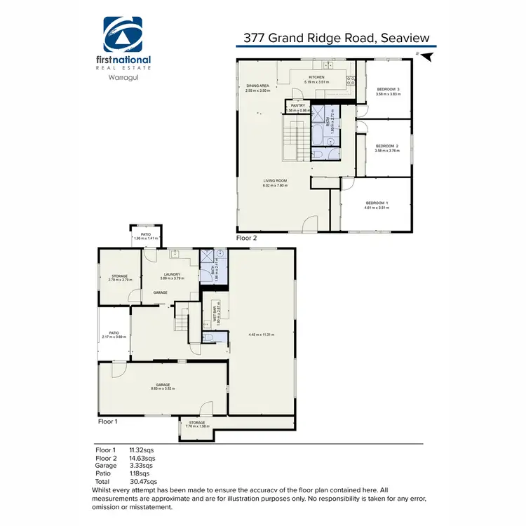 Floorplan of Homely rural property listing, 377 Grand Ridge Road, Seaview VIC 3821