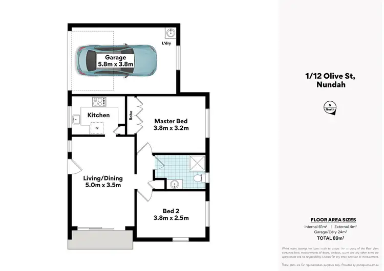 Floorplan of Homely unit listing, 1/12 Olive Street, Nundah QLD 4012