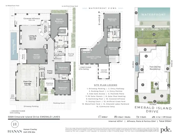 Floorplan of Homely house listing, 5069 Emerald Island Drive, Carrara QLD 4211