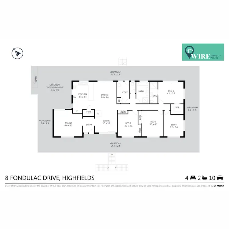 Floorplan of Homely house listing, 8 Fondulac Drive, Highfields QLD 4352