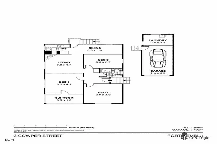Floorplan of Homely house listing, 3 Cowper Street, Port Kembla NSW 2505