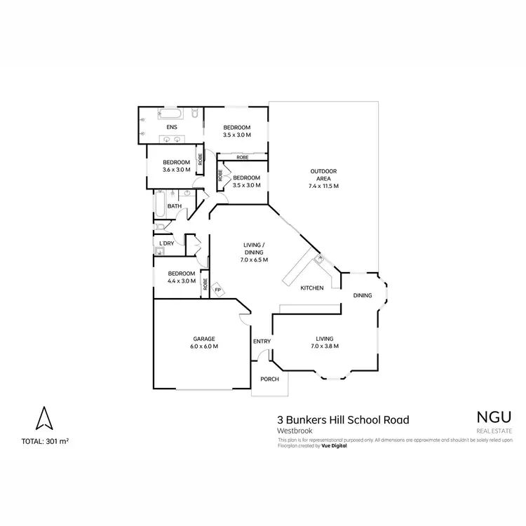 Floorplan of Homely house listing, 3 Bunkers Hill School Road, Westbrook QLD 4350