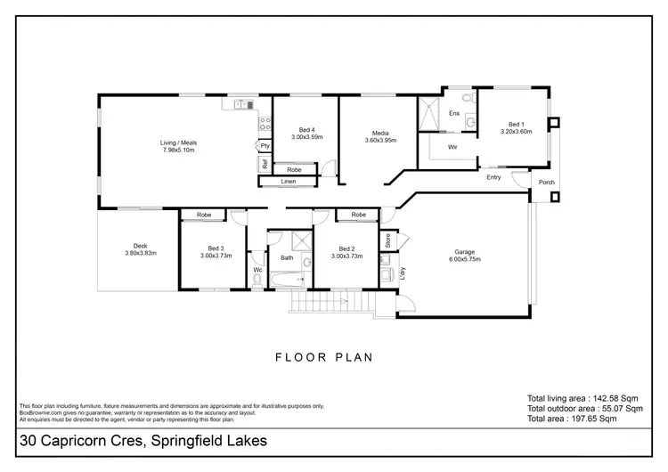Floorplan of Homely house listing, 30 Capricorn Crescent, Springfield Lakes QLD 4300