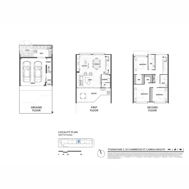 Floorplan of Homely townhouse listing, 3/33 Cambridge Street, Carina Heights QLD 4152