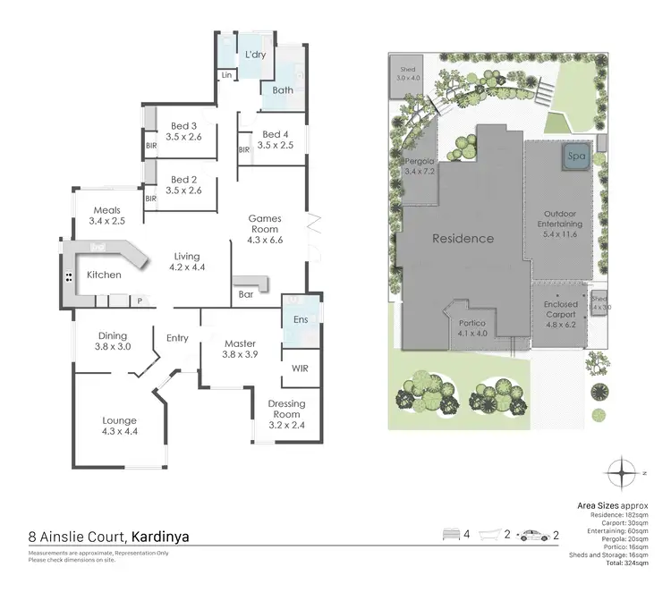 Floorplan of Homely house listing, 8 Ainslie Court, Kardinya WA 6163