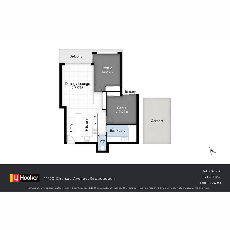 Floorplan of Homely apartment listing, 11/30 Chelsea Avenue, Broadbeach QLD 4218