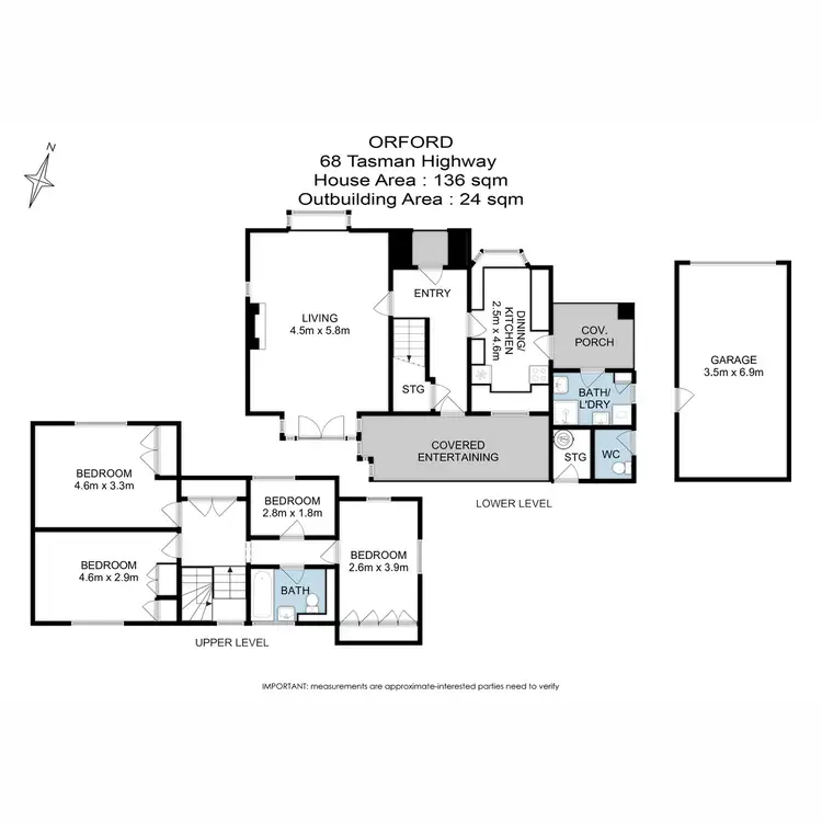 Floorplan of Homely house listing, 68 Tasman Highway, Orford TAS 7190