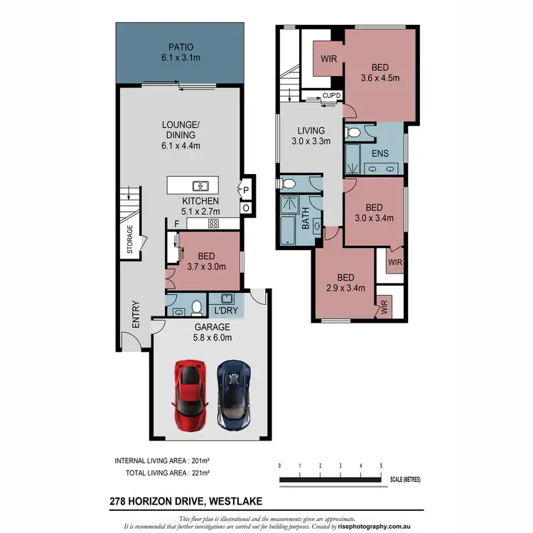 Floorplan of Homely house listing, 278 Horizon Drive, Westlake QLD 4074