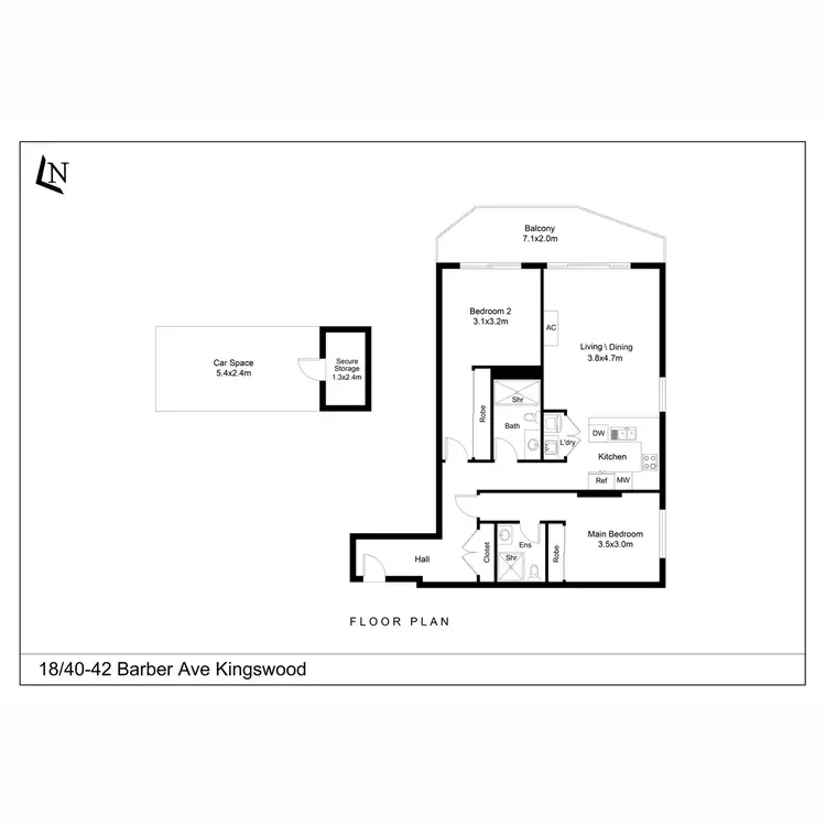 Floorplan of Homely apartment listing, 18/40-42 Barber Avenue, Penrith NSW 2750