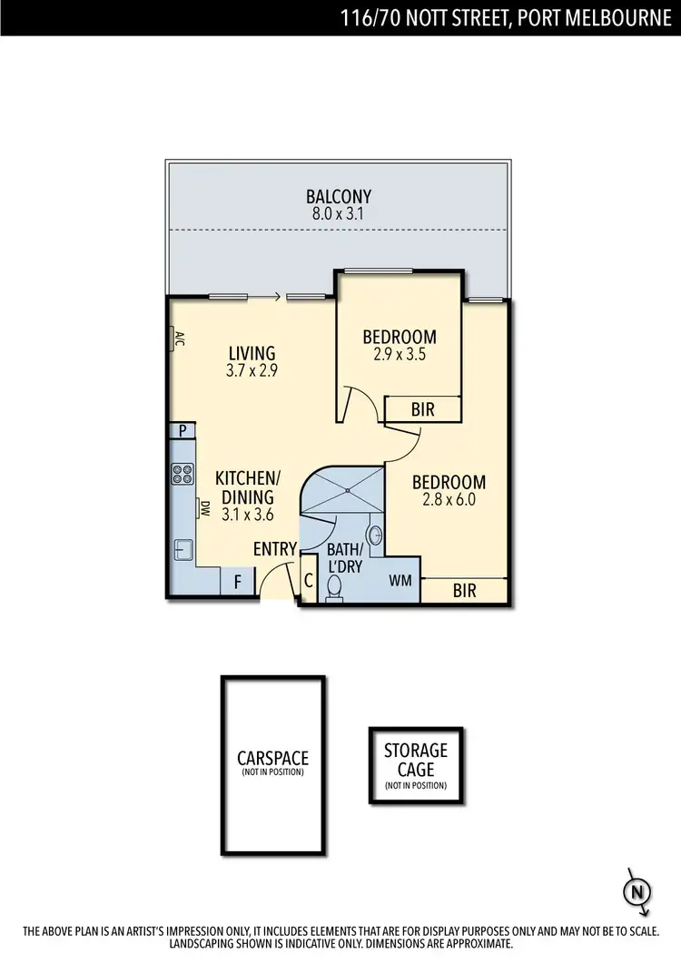 Floorplan of Homely apartment listing, 116/70 Nott Street, Port Melbourne VIC 3207