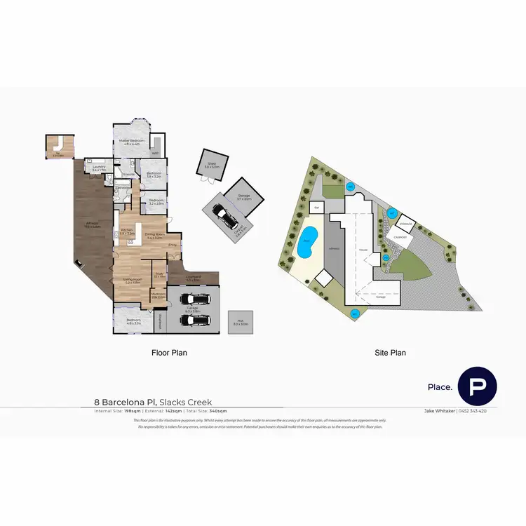 Floorplan of Homely house listing, 8 Barcelona Place, Slacks Creek QLD 4127