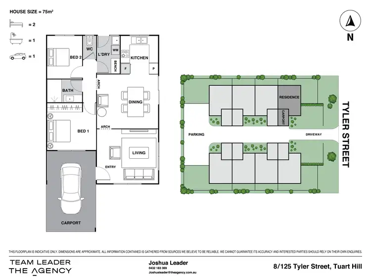 Floorplan of Homely unit listing, 8/125 Tyler Street, Tuart Hill WA 6060