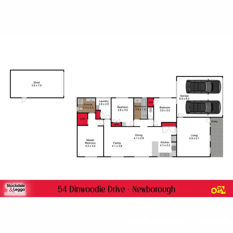 Floorplan of Homely house listing, 54 Dinwoodie Drive, Newborough VIC 3825