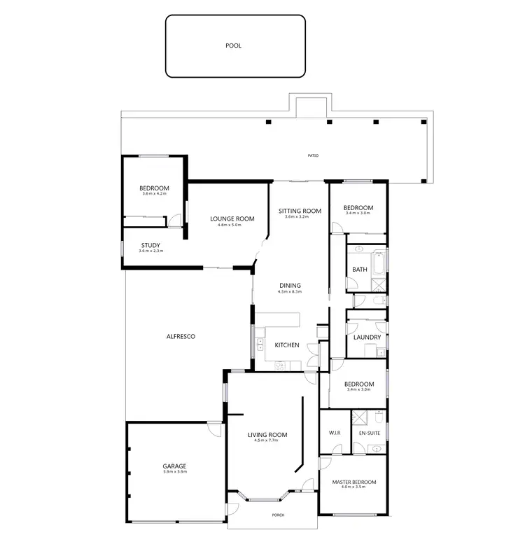Floorplan of Homely house listing, 97 Huon Creek Road, Wodonga VIC 3690