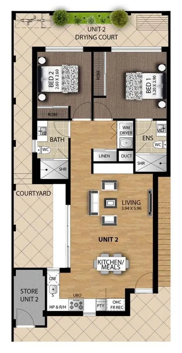 Floorplan of Homely house listing, 2/151 Huntriss Road, Doubleview WA 6018