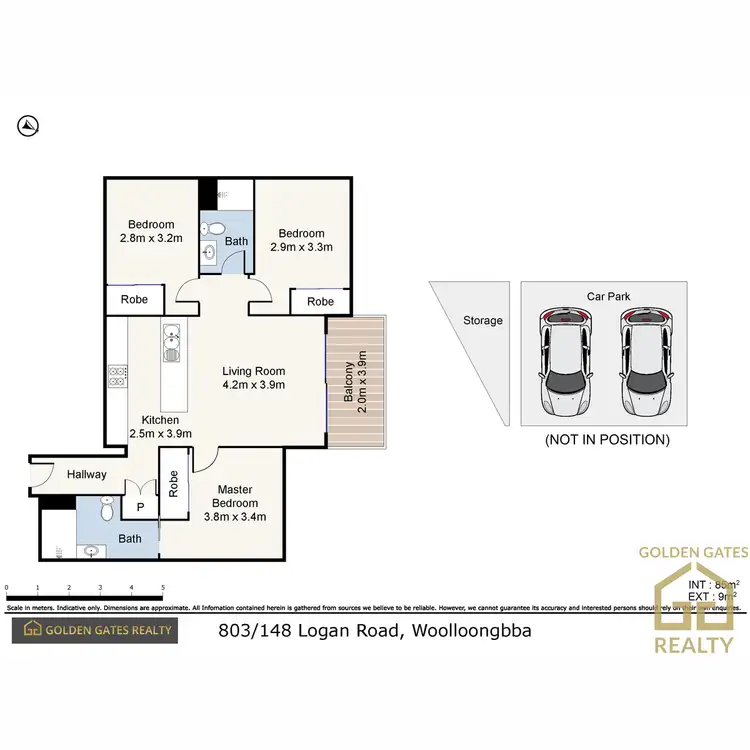 Floorplan of Homely apartment listing, 803/148 Logan Road, Woolloongabba QLD 4102
