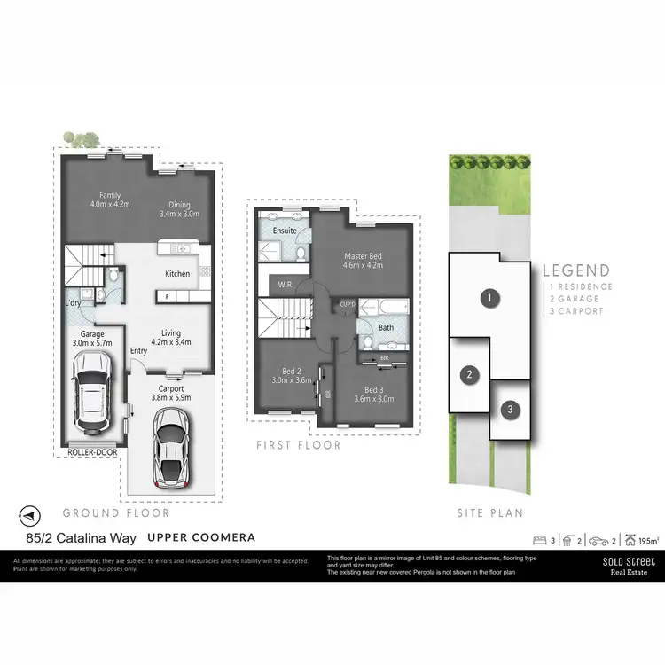 Floorplan of Homely townhouse listing, 85/2 Catalina Way, Upper Coomera QLD 4209