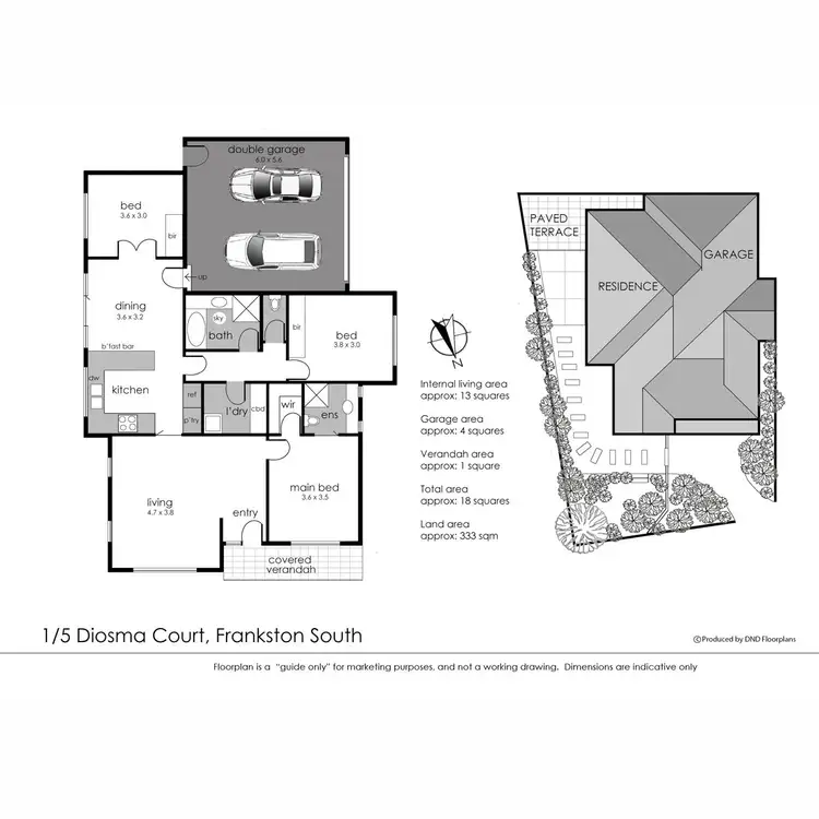 Floorplan of Homely unit listing, 1/5 Diosma Court, Frankston South VIC 3199