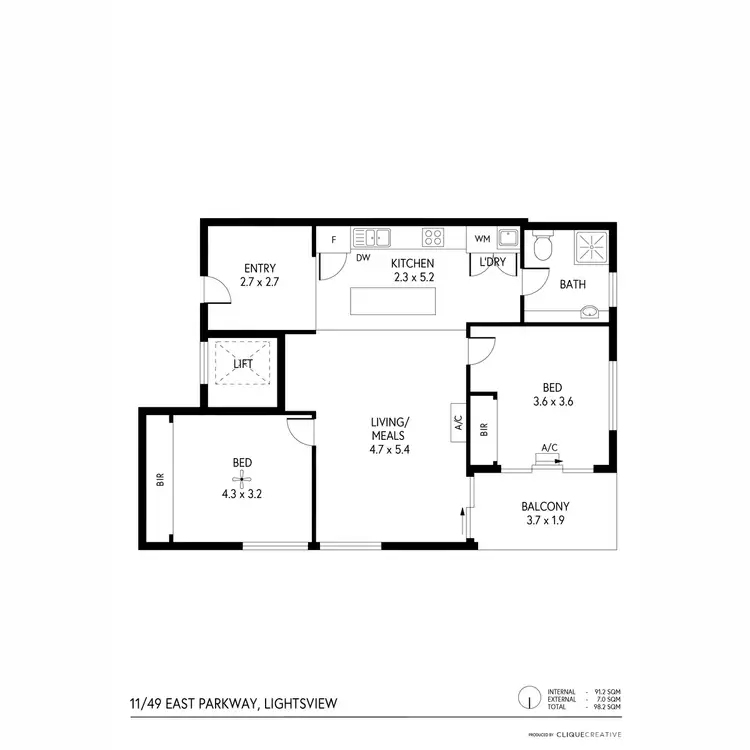 Floorplan of Homely apartment listing, 11/49 East Parkway, Lightsview SA 5085
