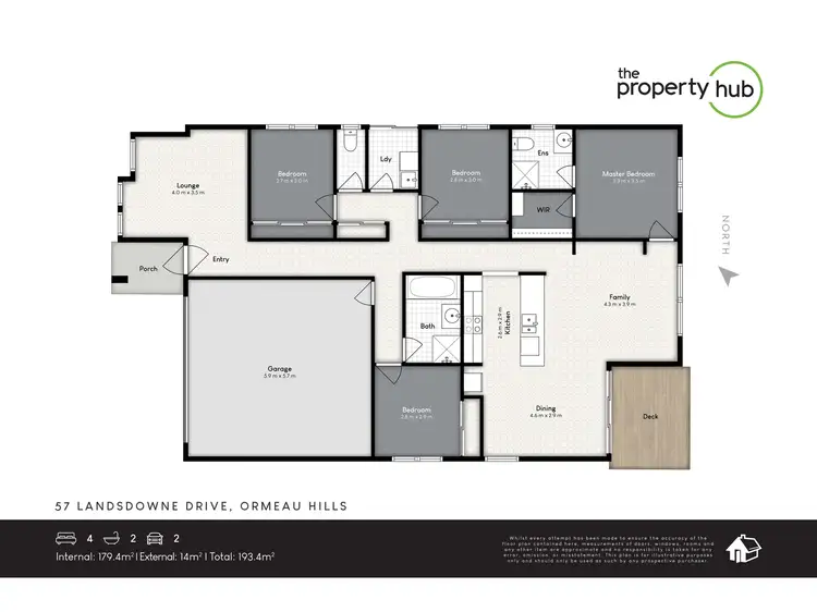 Floorplan of Homely house listing, 57 Landsdowne Drive, Ormeau Hills QLD 4208