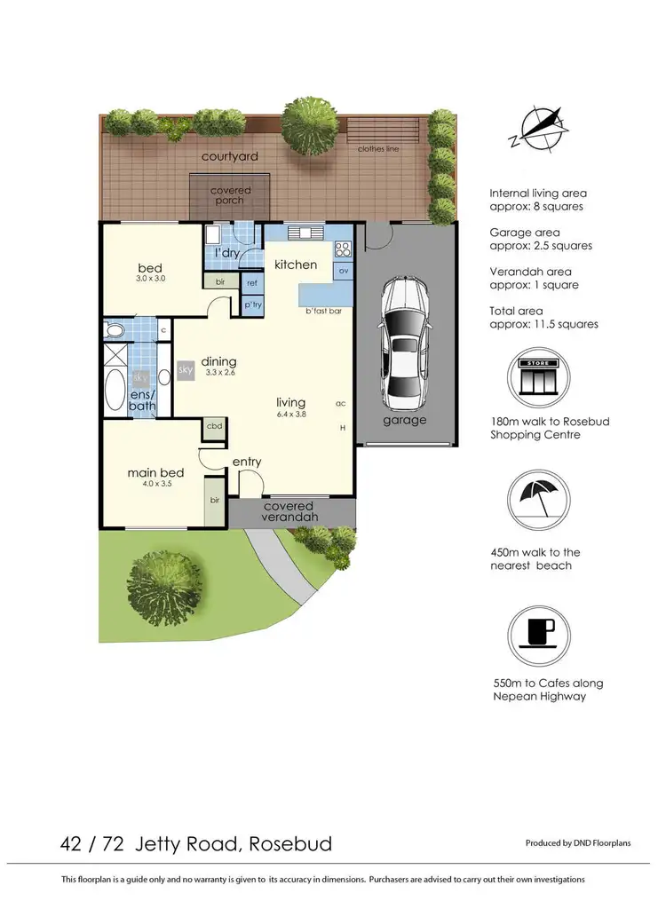Floorplan of Homely unit listing, 42/72 Jetty Road, Rosebud VIC 3939