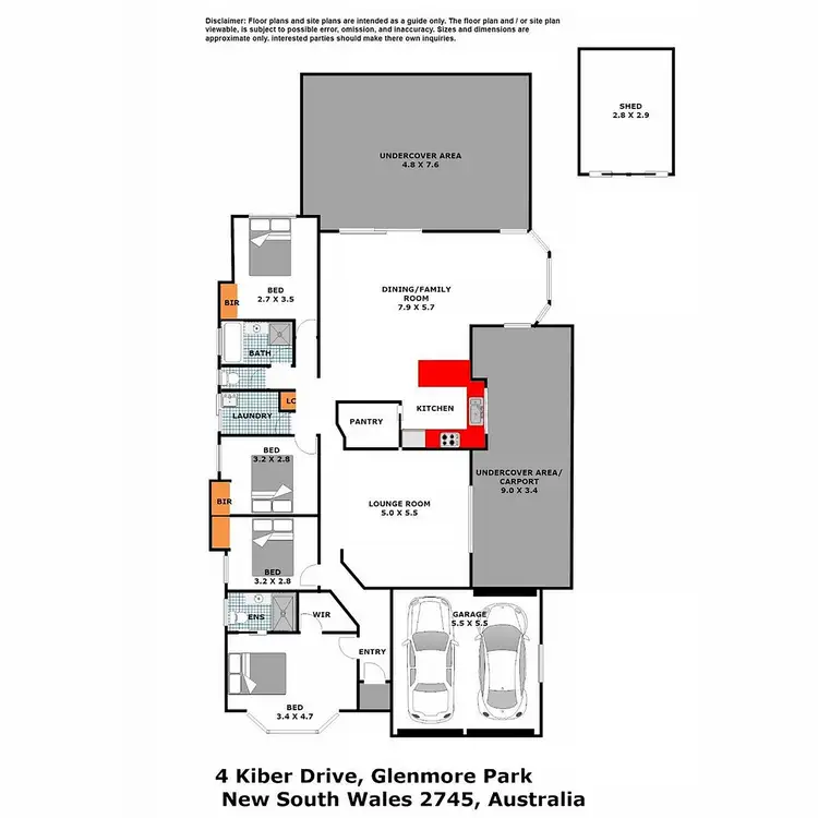 Floorplan of Homely house listing, 4 Kiber Drive, Glenmore Park NSW 2745