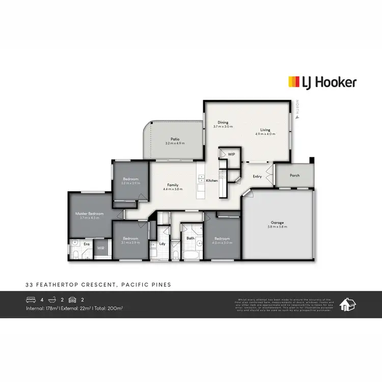 Floorplan of Homely house listing, 33 Feathertop Crescent, Pacific Pines QLD 4211