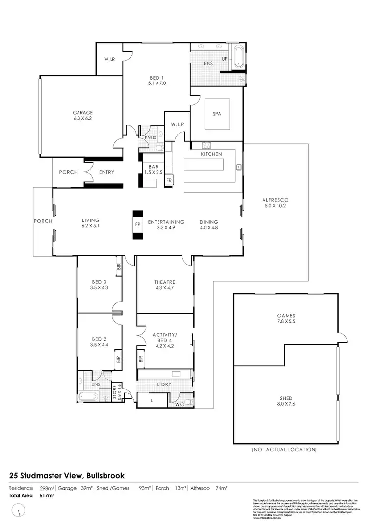 Floorplan of Homely house listing, 25 Studmaster View, Bullsbrook WA 6084
