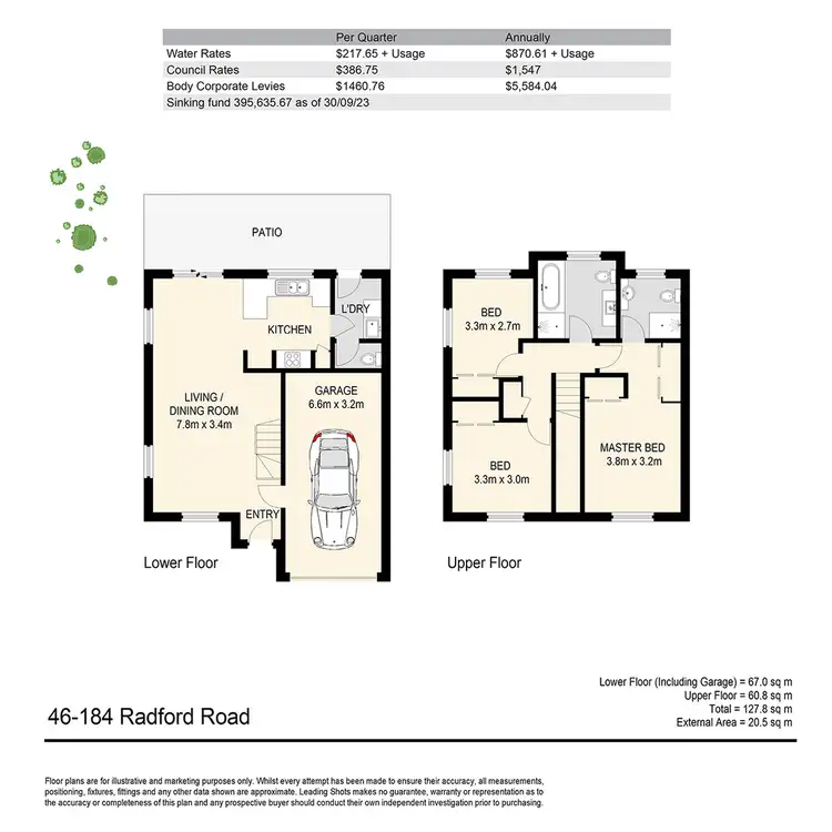 Floorplan of Homely townhouse listing, 46/184 Radford Road, Manly West QLD 4179