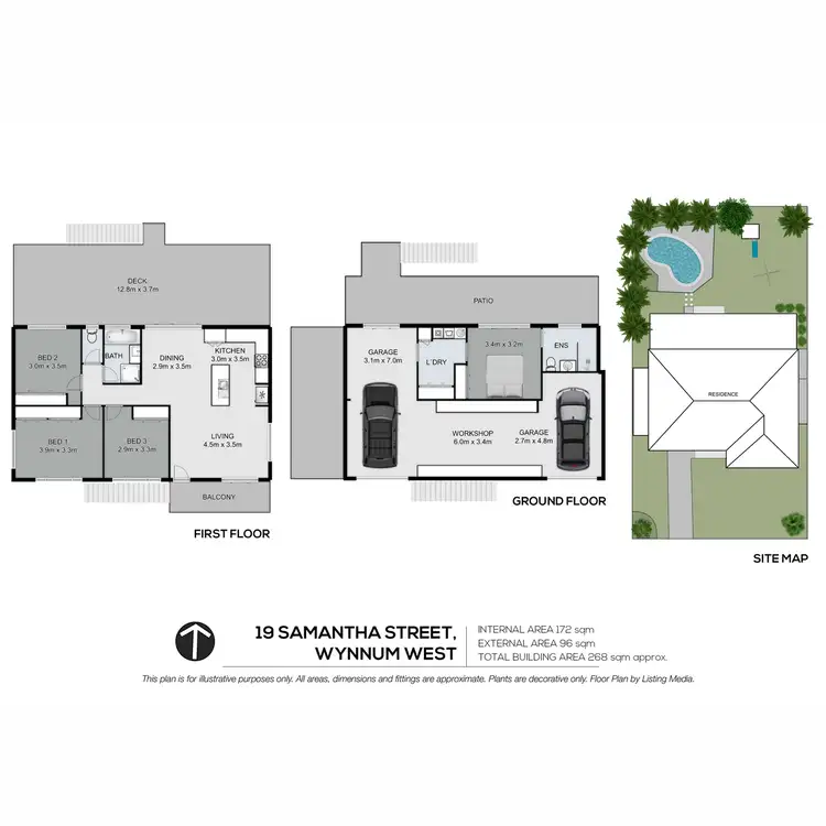 Floorplan of Homely house listing, 19 Samantha Street, Wynnum West QLD 4178