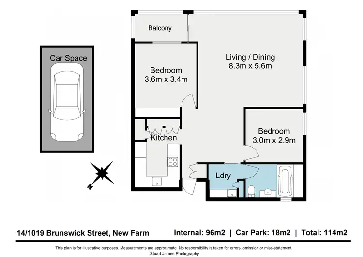 Floorplan of Homely apartment listing, 14/1019 Brunswick Street, New Farm QLD 4005