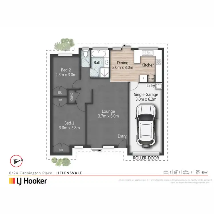 Floorplan of Homely semi-detached listing, 8/24 Cannington Place, Helensvale QLD 4212