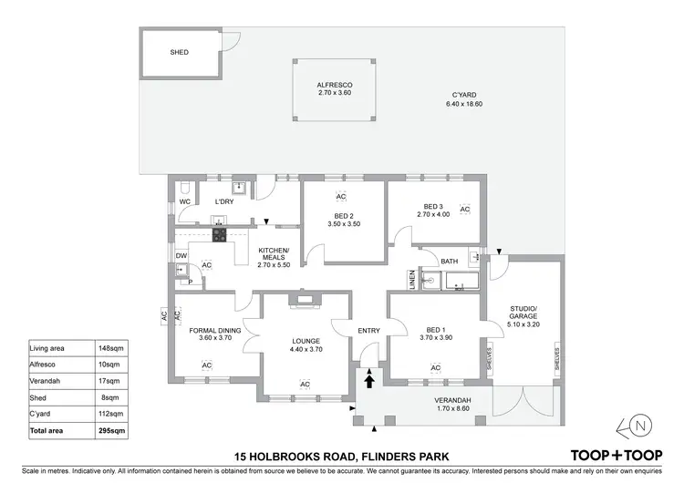 Floorplan of Homely house listing, 15 Holbrooks Road, Flinders Park SA 5025