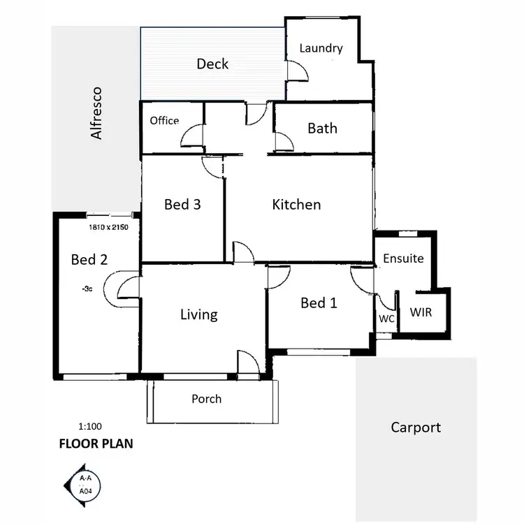 Floorplan of Homely house listing, 1/67 Odin Road, Innaloo WA 6018