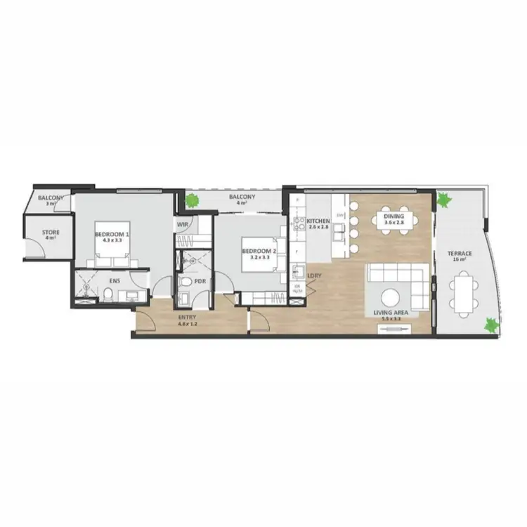 Floorplan of Homely apartment listing, 203/18 McDougall Street, Como WA 6152