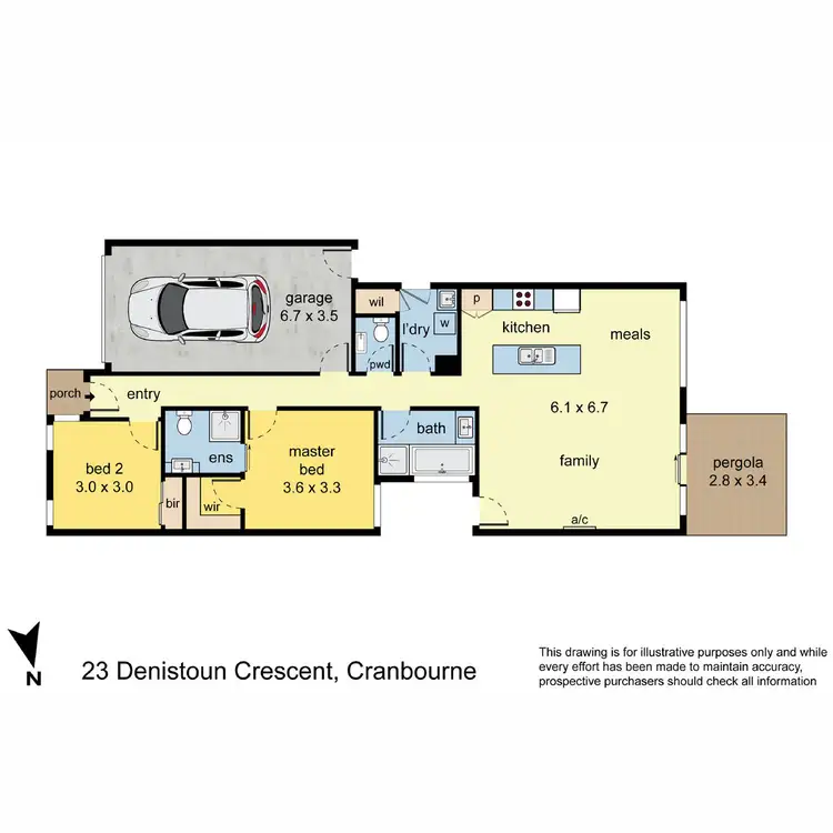 Floorplan of Homely house listing, 23 Denistoun Crescent, Cranbourne VIC 3977