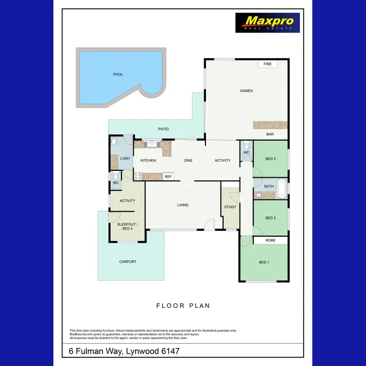 Floorplan of Homely house listing, 6 Fulman Way, Lynwood WA 6147