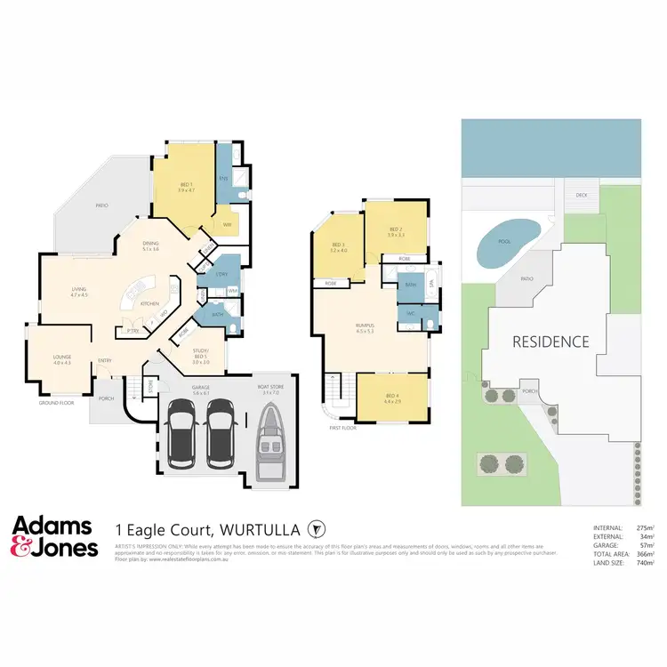 Floorplan of Homely house listing, 1 Eagle Court, Wurtulla QLD 4575