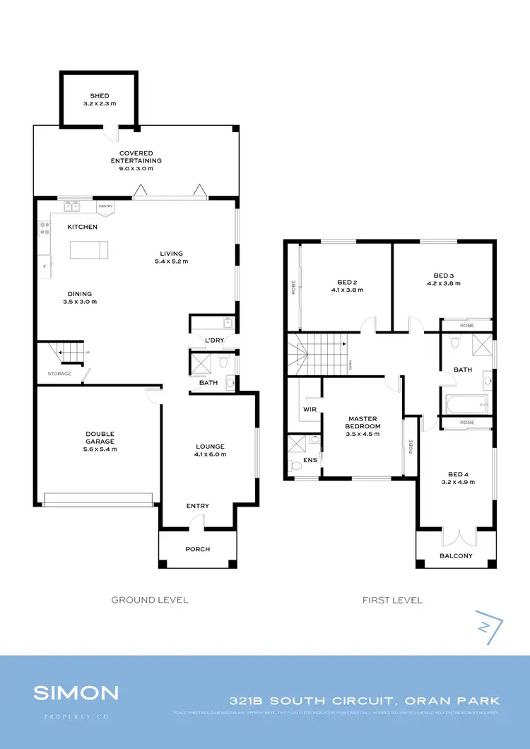 Floorplan of Homely semi-detached listing, 321B South Circuit, Oran Park NSW 2570