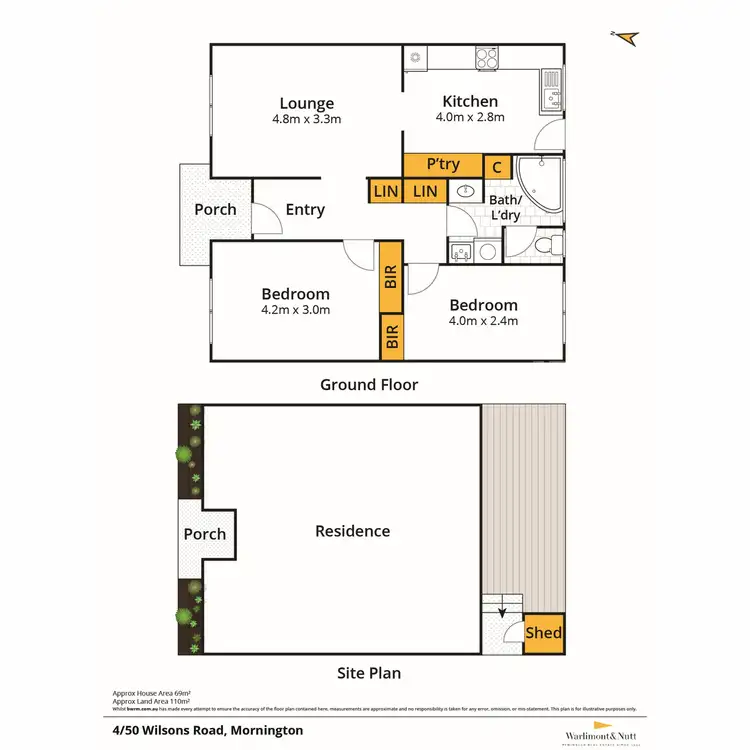 Floorplan of Homely unit listing, 4/50 Wilsons Road, Mornington VIC 3931