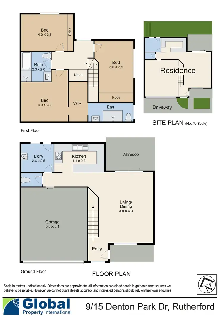 Floorplan of Homely townhouse listing, 9/15 Denton Park Dve, Rutherford NSW 2320